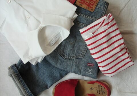 women's assorted clothes