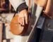 a person holding a purse